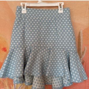 Chicwish Sprightly Polka Dots Wool-Blend Bud Skirt
